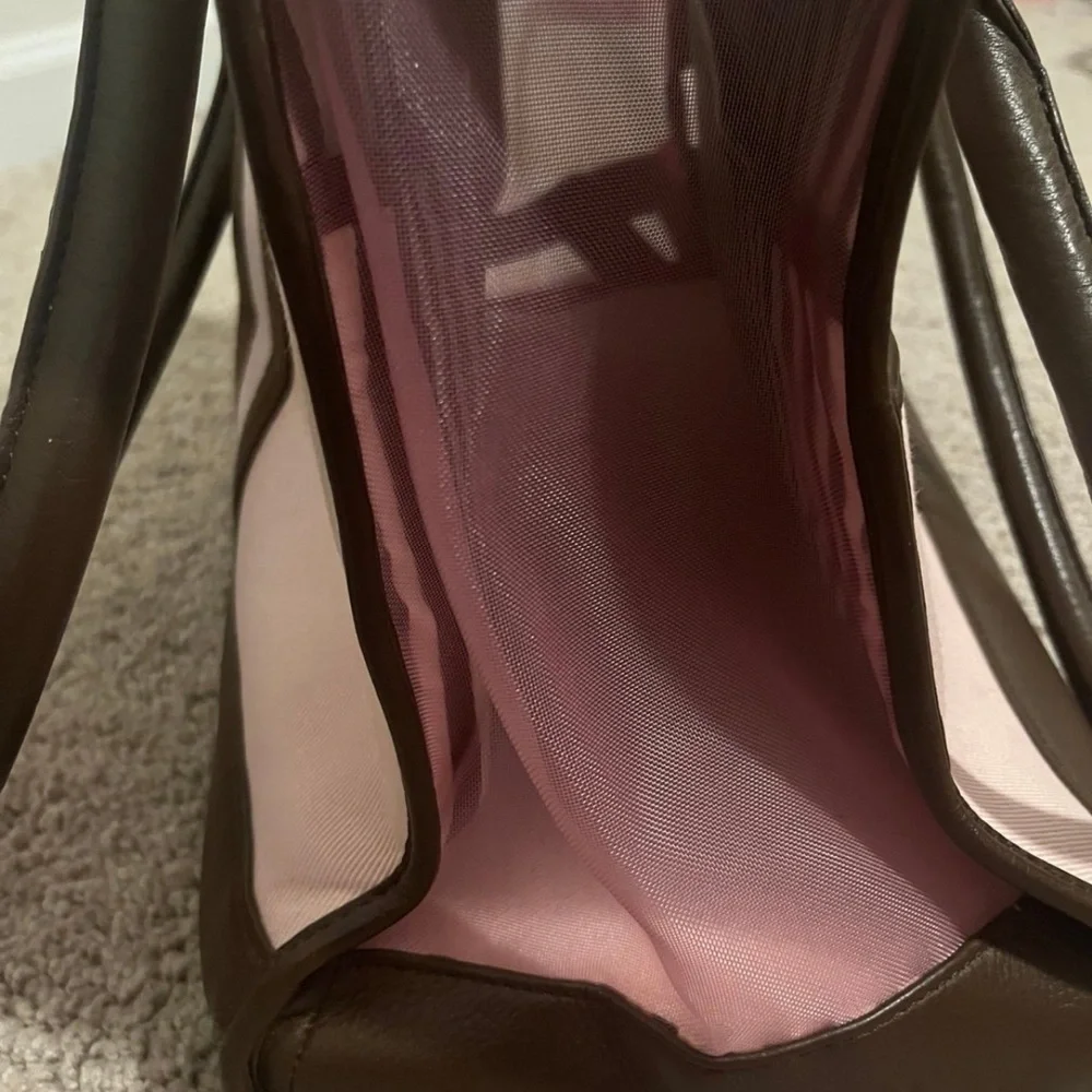 Vintage Juicy Couture Pink and Brown Dog Carrier